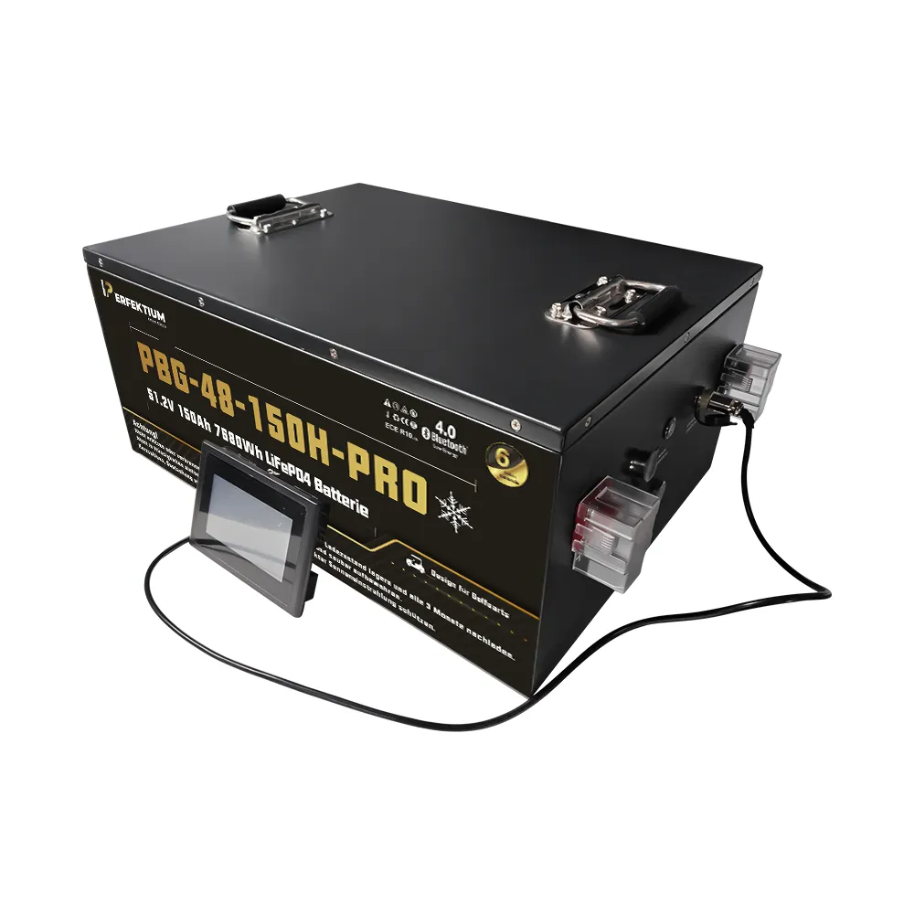 Perfektium PBG SERIES Lithium Batterie LiFePO4 51.2V 150Ah PRO Smart BMS mit Bluetooth Golfwagen batterie mit Heizung