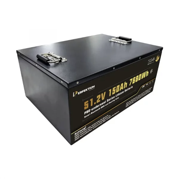 Perfektium PBG SERIES Lithium Batterie LiFePO4 51.2V 150Ah Smart BMS mit Bluetooth Golfwagen batterie mit Heizung