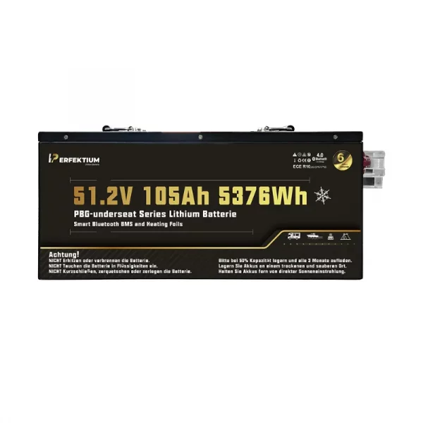 Perfektium PBG SERIES Lithium Batterie LiFePO4 51.2V 105Ah Smart BMS mit Bluetooth Golfwagen Batterie mit Heizung