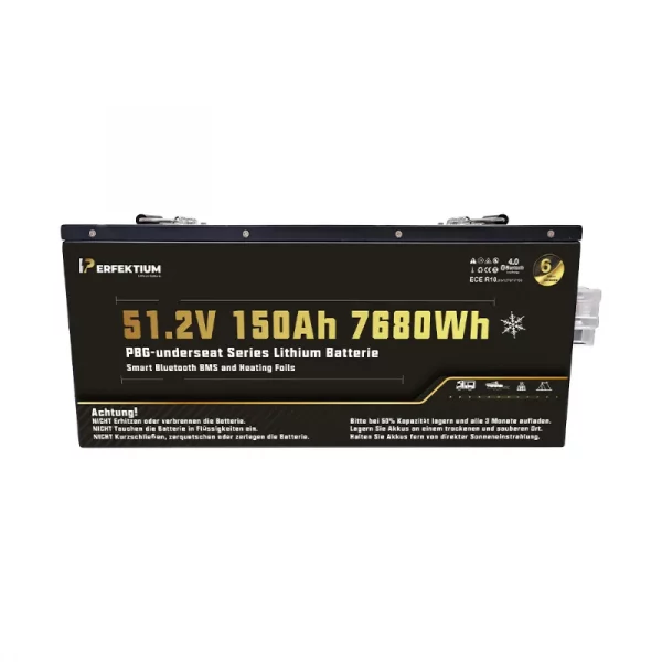 Perfektium PBG SERIES Lithium Batterie LiFePO4 51.2V 150Ah Smart BMS mit Bluetooth Golfwagen batterie mit Heizung