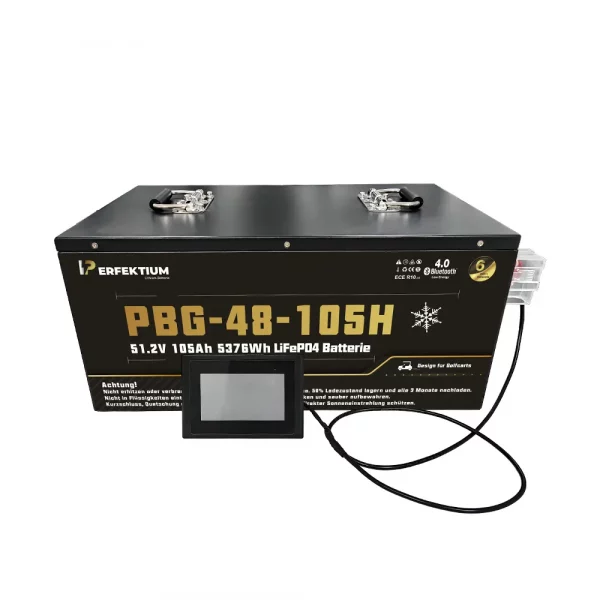 Perfektium PBG SERIES Lithium Batterie LiFePO4 51.2V 105Ah Smart BMS mit Bluetooth Golfwagen Batterie mit Heizung-6 Perfektium PBG SERIES Lithium Batterie LiFePO4 51.2V 105Ah Smart BMS mit Bluetooth Golfwagen Batterie mit Heizung