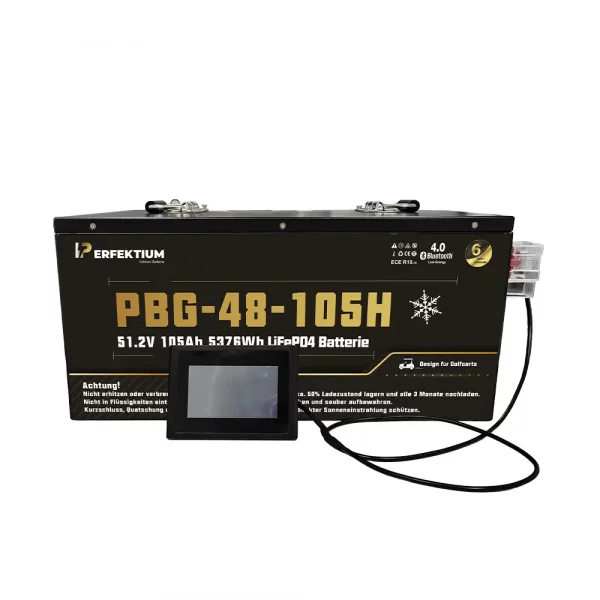 Perfektium PBG SERIES Lithium Batterie LiFePO4 51.2V 105Ah Smart BMS mit Bluetooth Golfwagen Batterie mit Heizung-7 Perfektium PBG SERIES Lithium Batterie LiFePO4 51.2V 105Ah Smart BMS mit Bluetooth Golfwagen Batterie mit Heizung