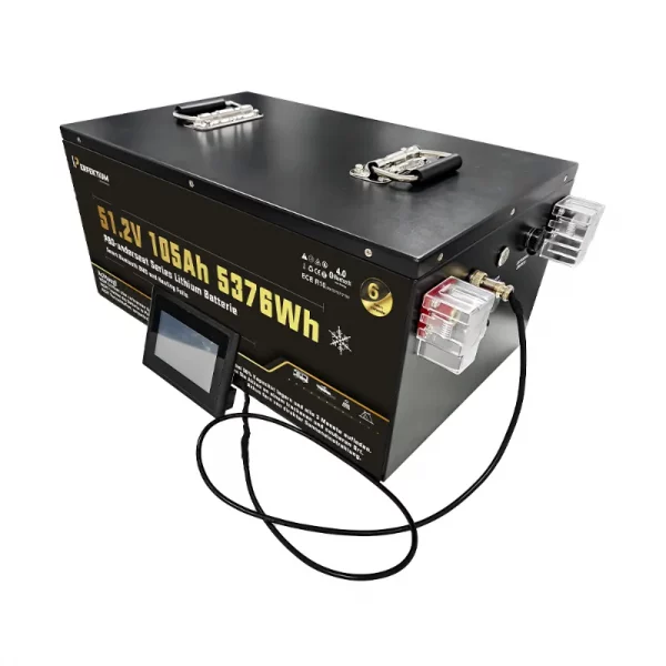 Perfektium PBG SERIES Lithium Batterie LiFePO4 51.2V 105Ah Smart BMS mit Bluetooth Golfwagen Batterie mit Heizung