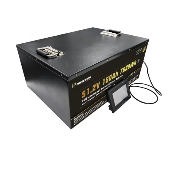 Perfektium PBG SERIES Lithium Batterie LiFePO4 51.2V 150Ah Smart BMS mit Bluetooth Golfwagen batterie mit Heizung