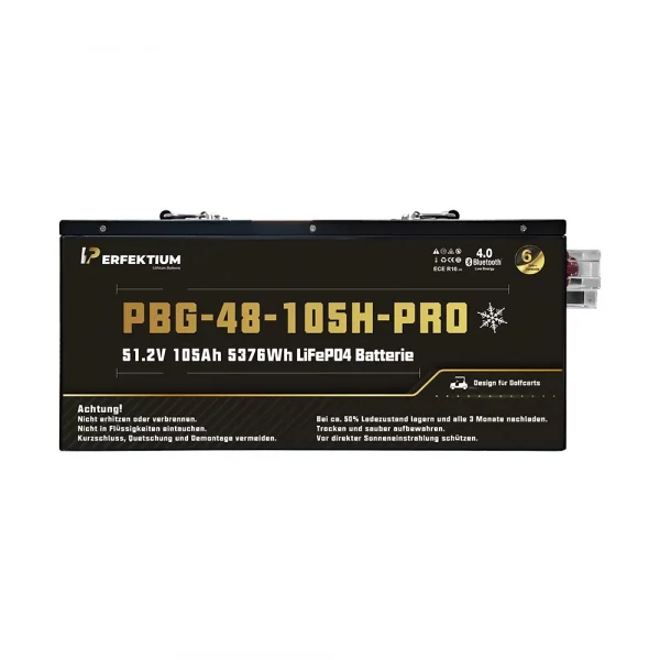Perfektium PBG SERIES Lithium Batterie LiFePO4 51.2V 105Ah PRO Smart BMS mit Bluetooth Golfwagen Batterie mit Heizung-4 Perfektium PBG SERIES Lithium Batterie LiFePO4 51.2V 105Ah PRO Smart BMS mit Bluetooth Golfwagen Batterie mit Heizung