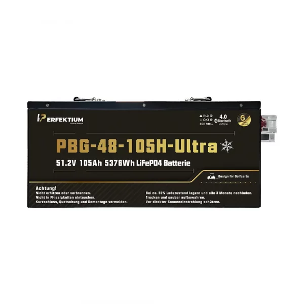 Perfektium PBG SERIES Lithium Batterie LiFePO4 51.2V 105Ah Ultra Smart BMS mit Bluetooth Golfwagen Batterie mit Heizung-4 Perfektium PBG SERIES Lithium Batterie LiFePO4 51.2V 105Ah Ultra Smart BMS mit Bluetooth Golfwagen Batterie mit Heizung