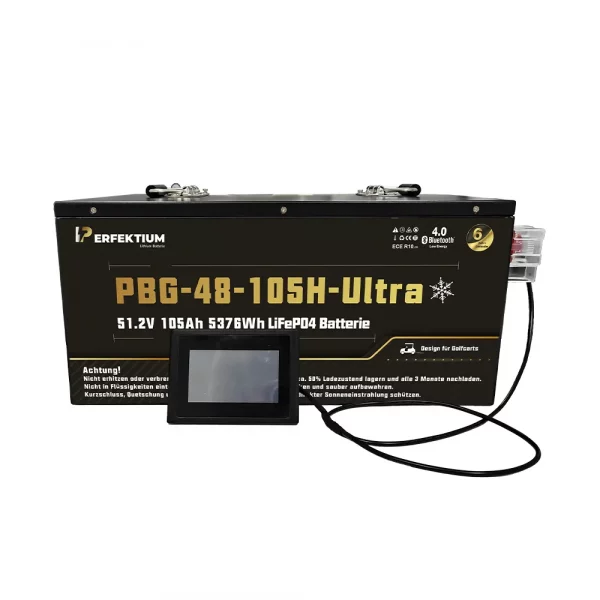 Perfektium PBG SERIES Lithium Batterie LiFePO4 51.2V 105Ah Ultra Smart BMS mit Bluetooth Golfwagen Batterie mit Heizung-7 Perfektium PBG SERIES Lithium Batterie LiFePO4 51.2V 105Ah Ultra Smart BMS mit Bluetooth Golfwagen Batterie mit Heizung