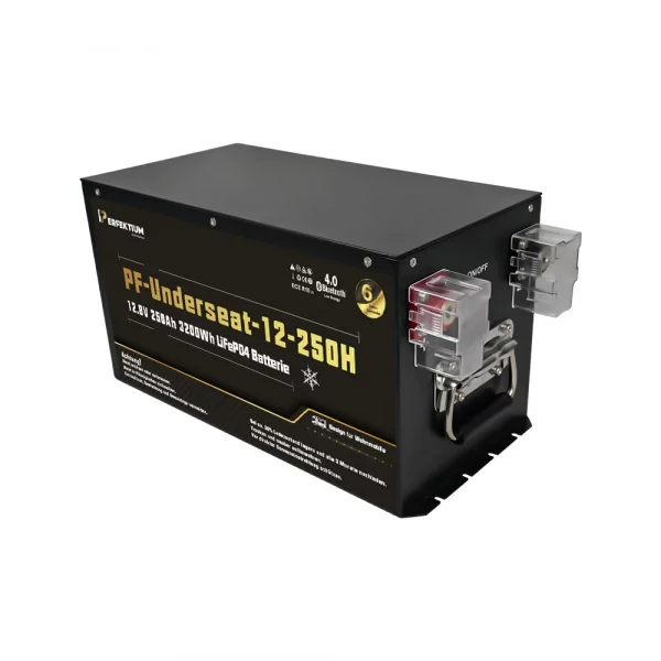 Perfektium PF SERIES Lithium Batterie LiFePO4 12.8V 250Ah Smart BMS mit Bluetooth Wohnmobil Untersitzbatterie mit Heizung