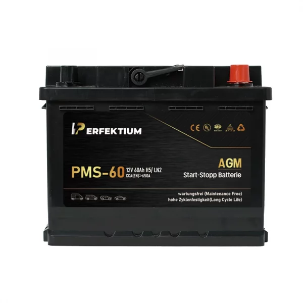 Perfektium PMS-Serie AGM Start-Stopp-Batterie 12 V 60Ah, entwickelt für moderne Fahrzeuge mit hoher Zyklenlebensdauer und wartungsfreiem Betrieb-5 Perfektium PMS-Serie AGM Start-Stopp-Batterie 12 V 60Ah, entwickelt für moderne Fahrzeuge mit hoher Zyklenlebensdauer und wartungsfreiem Betrieb-5