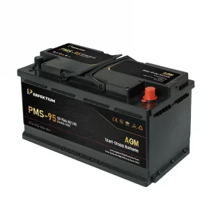 Perfektium PMS-Serie AGM Start-Stopp-Batterie 12 V 95Ah, entwickelt für moderne Fahrzeuge mit hoher Zyklenlebensdauer und wartungsfreiem Betrieb